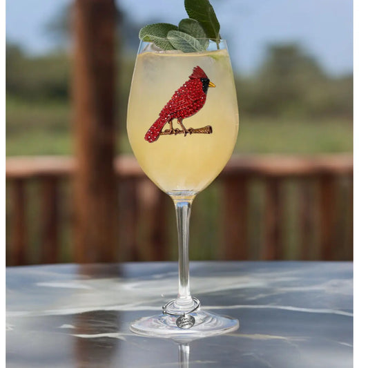 Cardinal Jeweled Stemmed Wine Glass