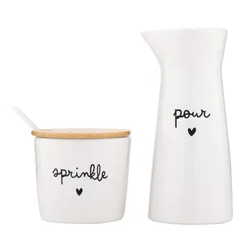 Ceramic Creamer & Sugar Set