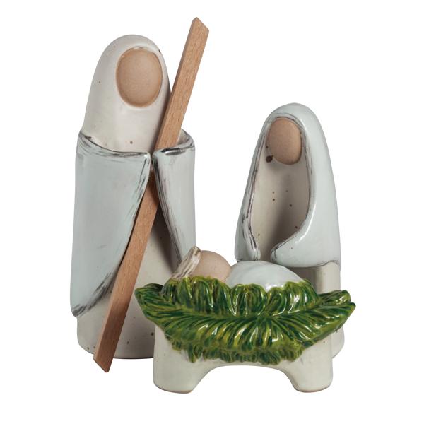 Ceramic Farm Nativity Set