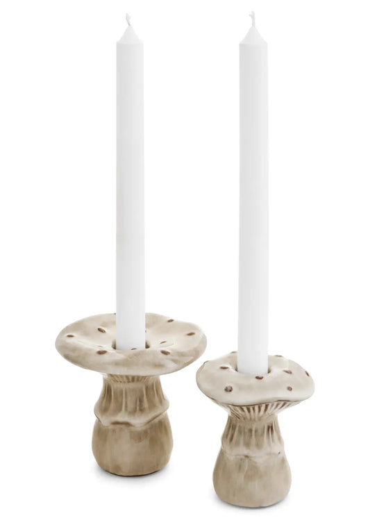 Ceramic Mushroom Taper Candle Holder-Small