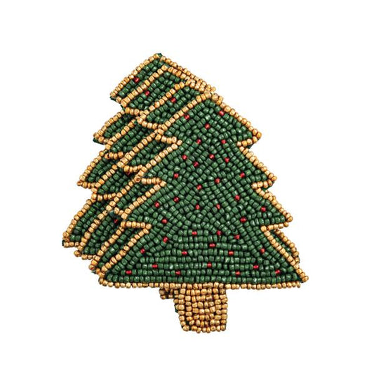 Christmas Tree Beaded Coasters-Set of 4