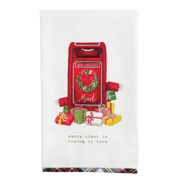 Christmas Mailbox Printed Kitchen Towel
