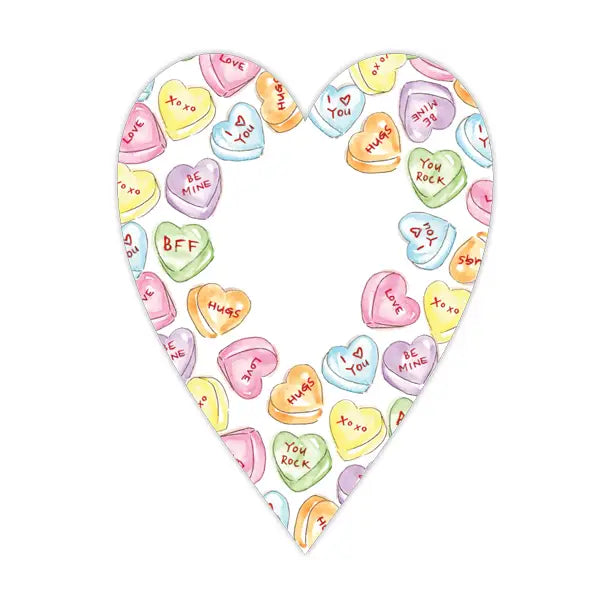 Die Cut Accents - Handpainted Colorful Candy Hearts