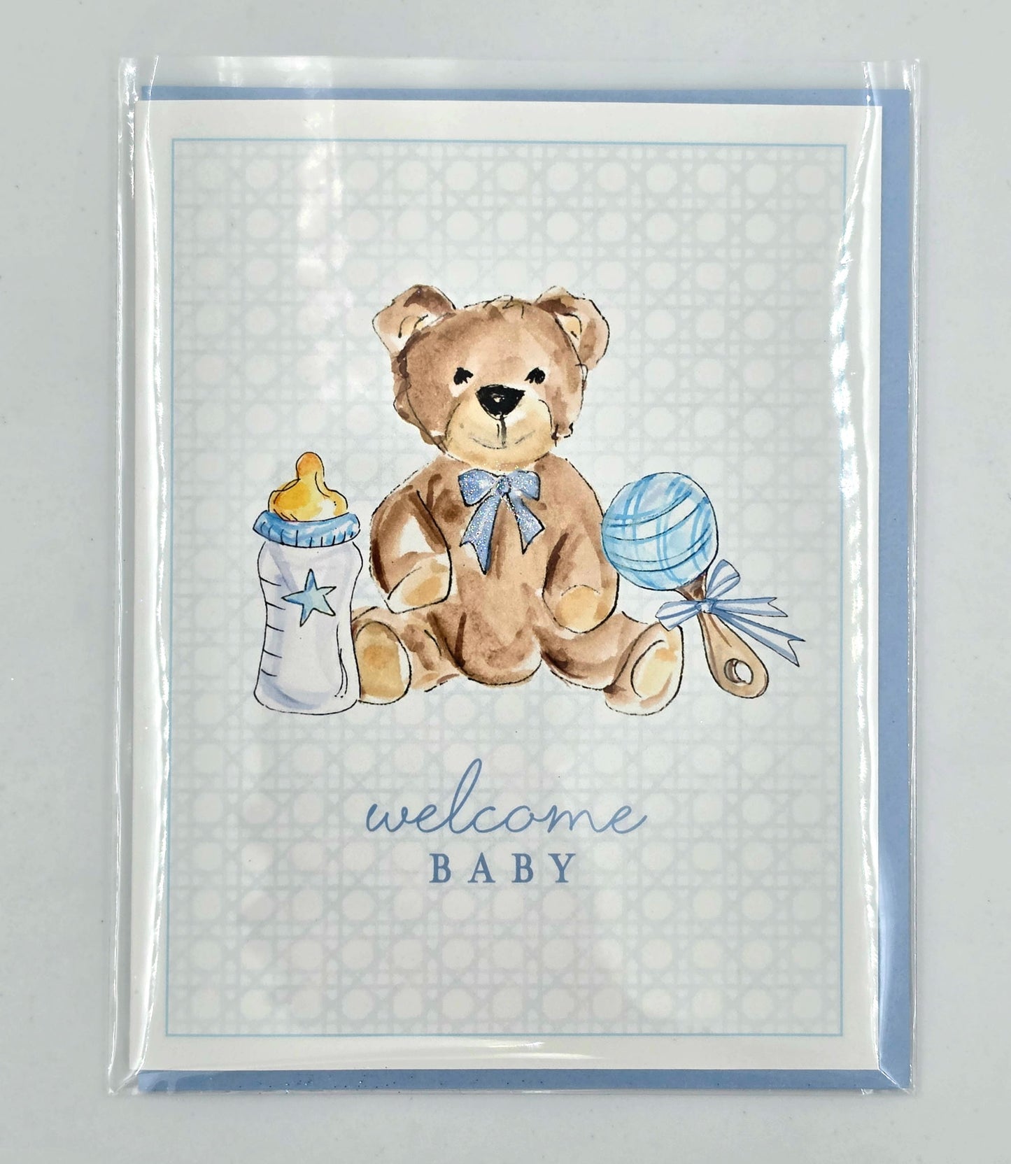 Welcome Baby Blue Bottle