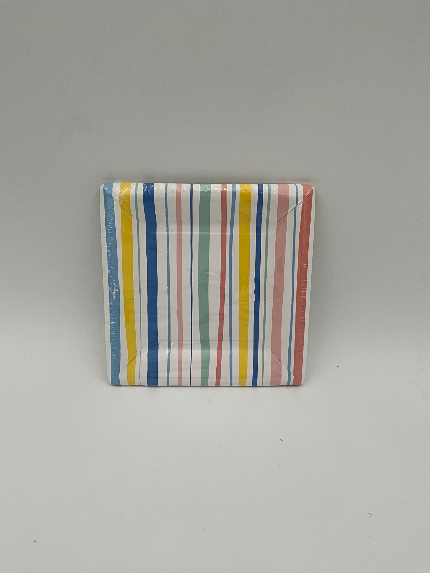 Happy Stripes and Dots Paper Dessert Plate