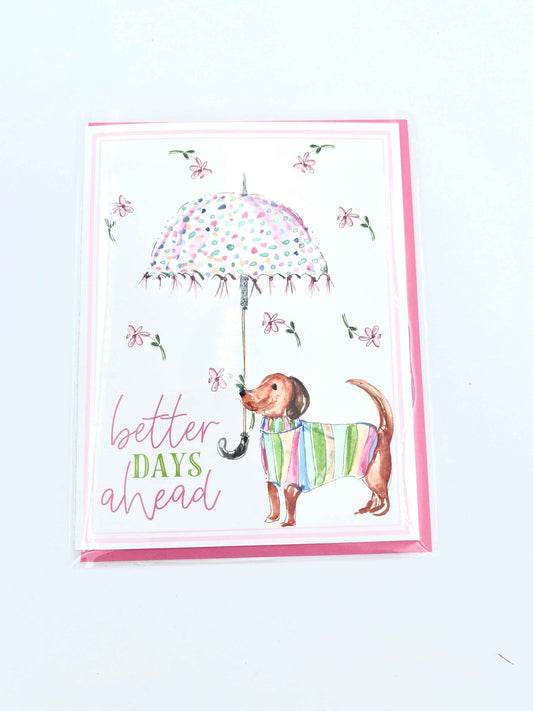 Better Day Ahead Dog with Umbrella