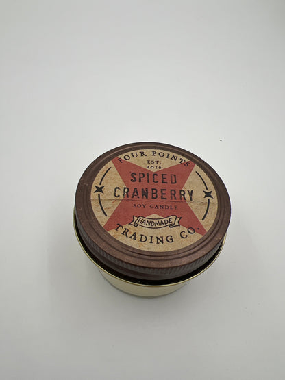 Vela de soja de 4 oz con arándanos especiados