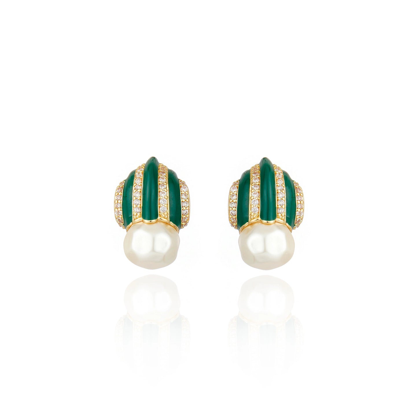 Graz Earrings Green Agate