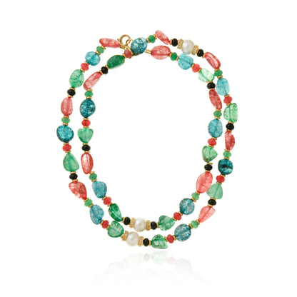 Di Cavalcanti Necklace Red, Blue, Green Quartz