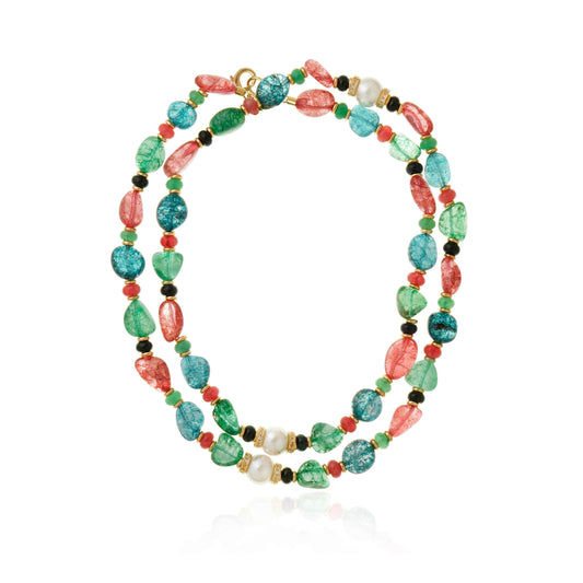 Di Cavalcanti Necklace Red, Blue, Green Quartz