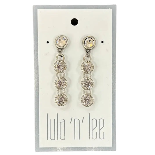Antique Silver Crystal Earrings