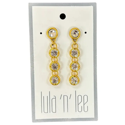 Antique Gold Crystal Earrings
