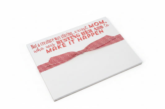 Not a creature was stirring... slab note pad