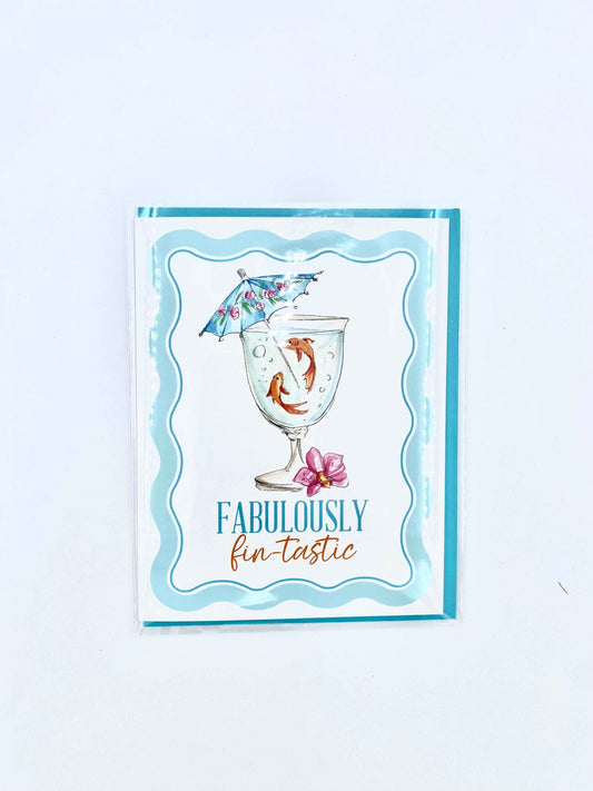 Fabulously Fin -Tastic Goldfish in a Drink with Umbrella
