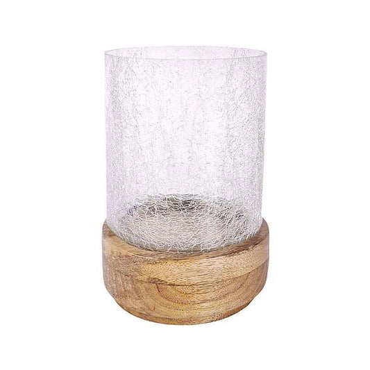 Radiance Crackle Glass Candle Holder