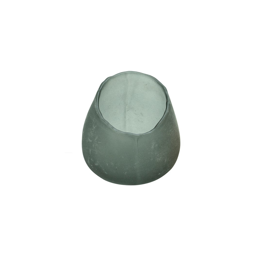 Indus Glass Votive Candle Holder, Smoke