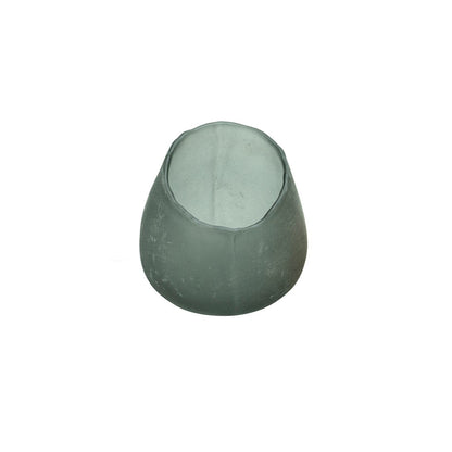 Indus Glass Votive Candle Holder, Smoke