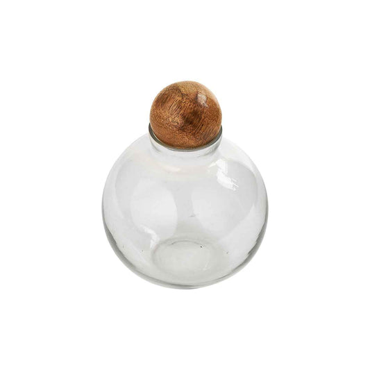 Grove Glass Ball Jar with Wooden Stopper