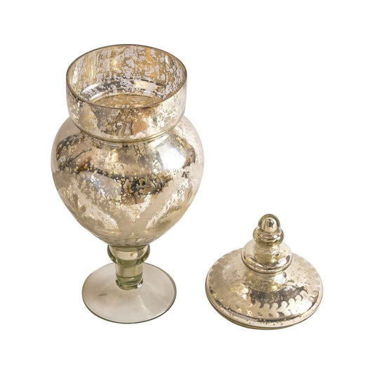 Sparkle Mercury Glass Trophy Jar with Lid