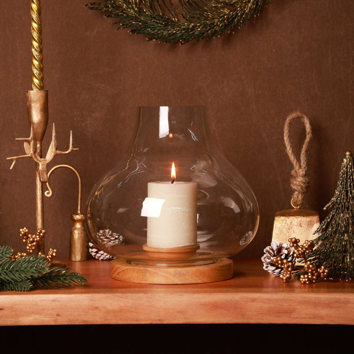 Grove Glass Pot Candle Holder, Large