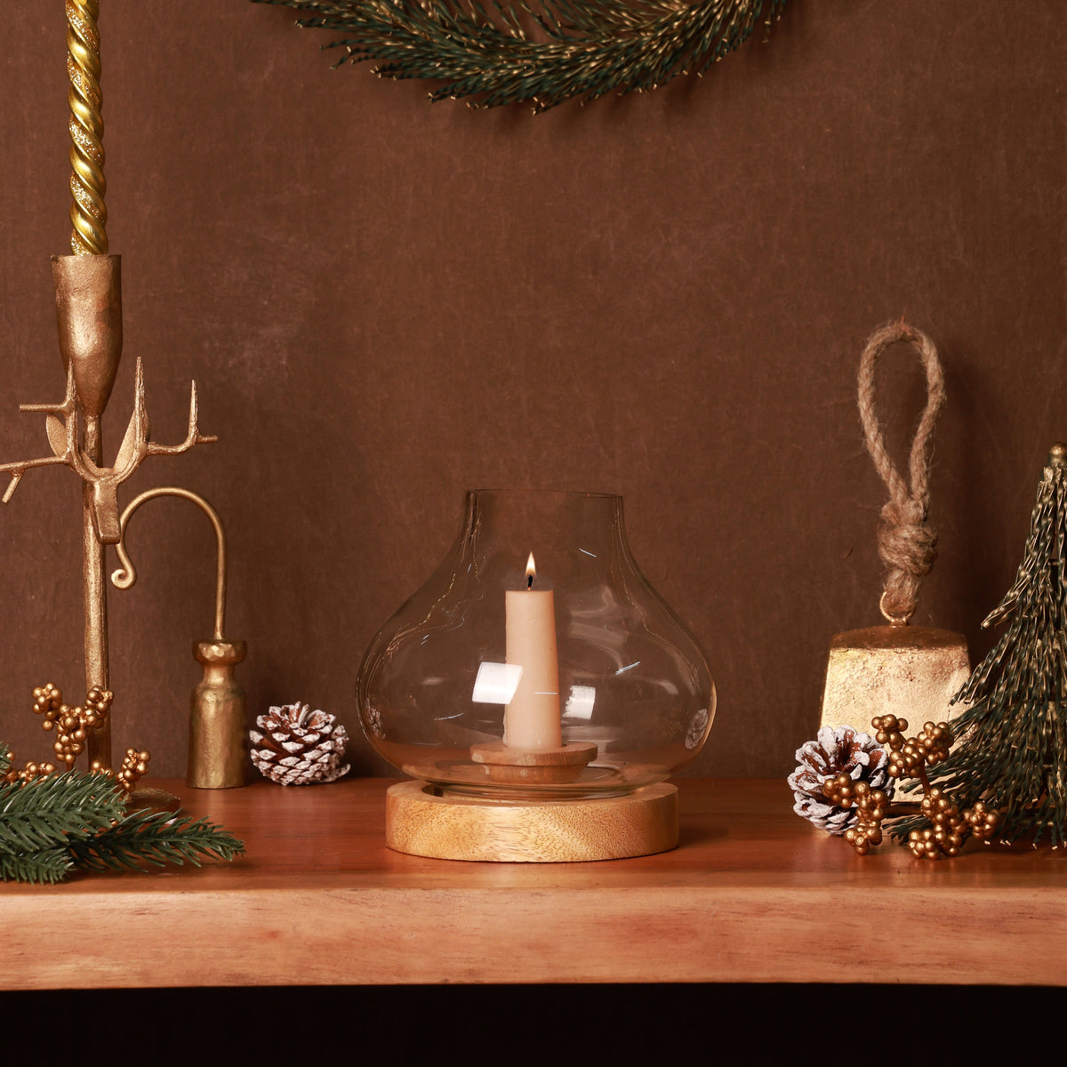 Grove Glass Pot Candle Holder, Small