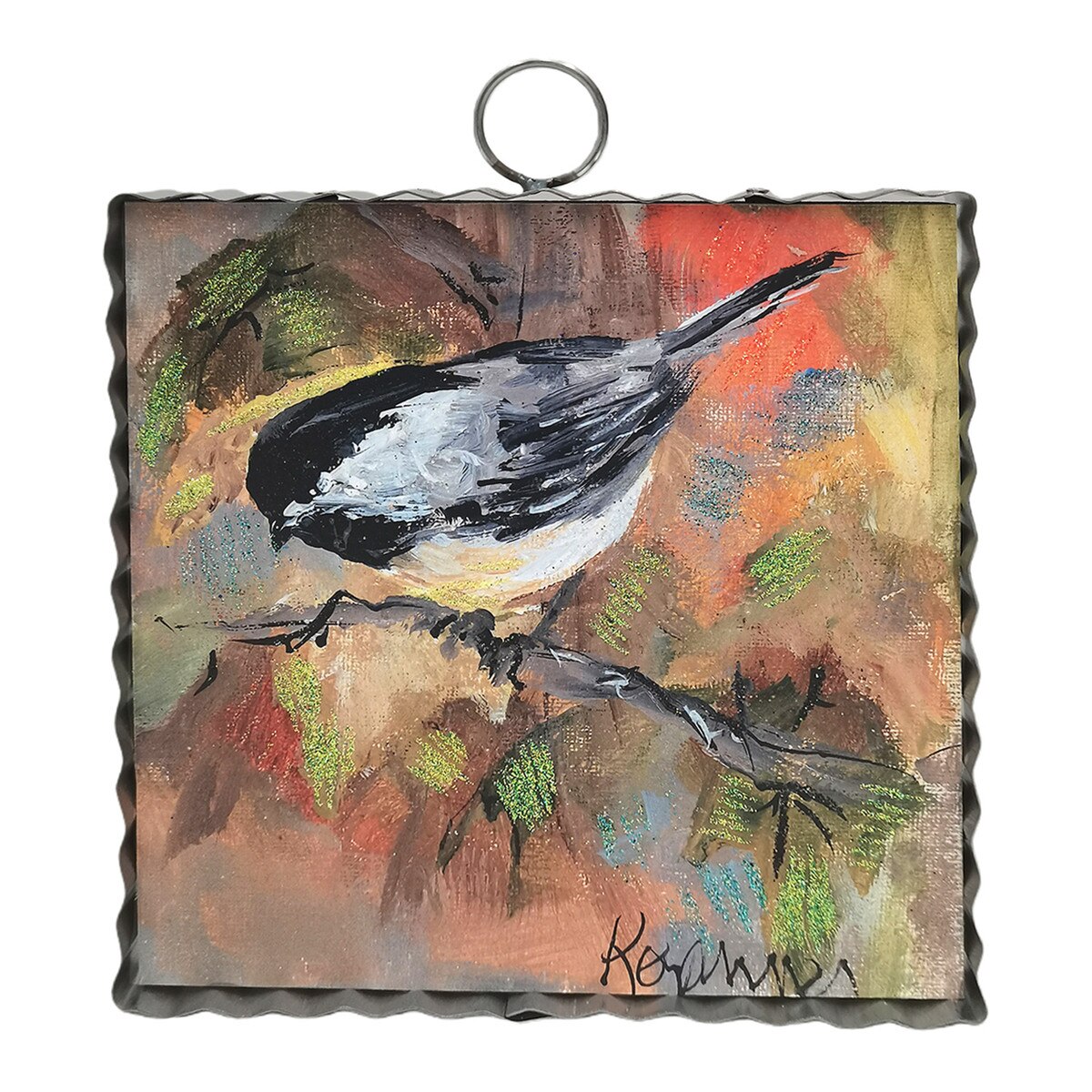 Mini Art Fall Chickadee