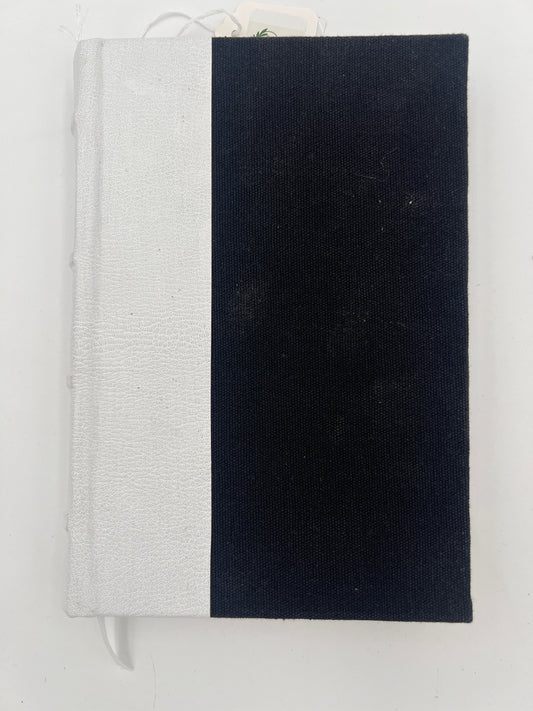 Black Cotton Journals w/White Leather Spine