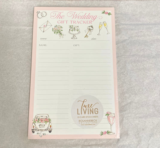 Large Notepad The Wedding Gift Tracker