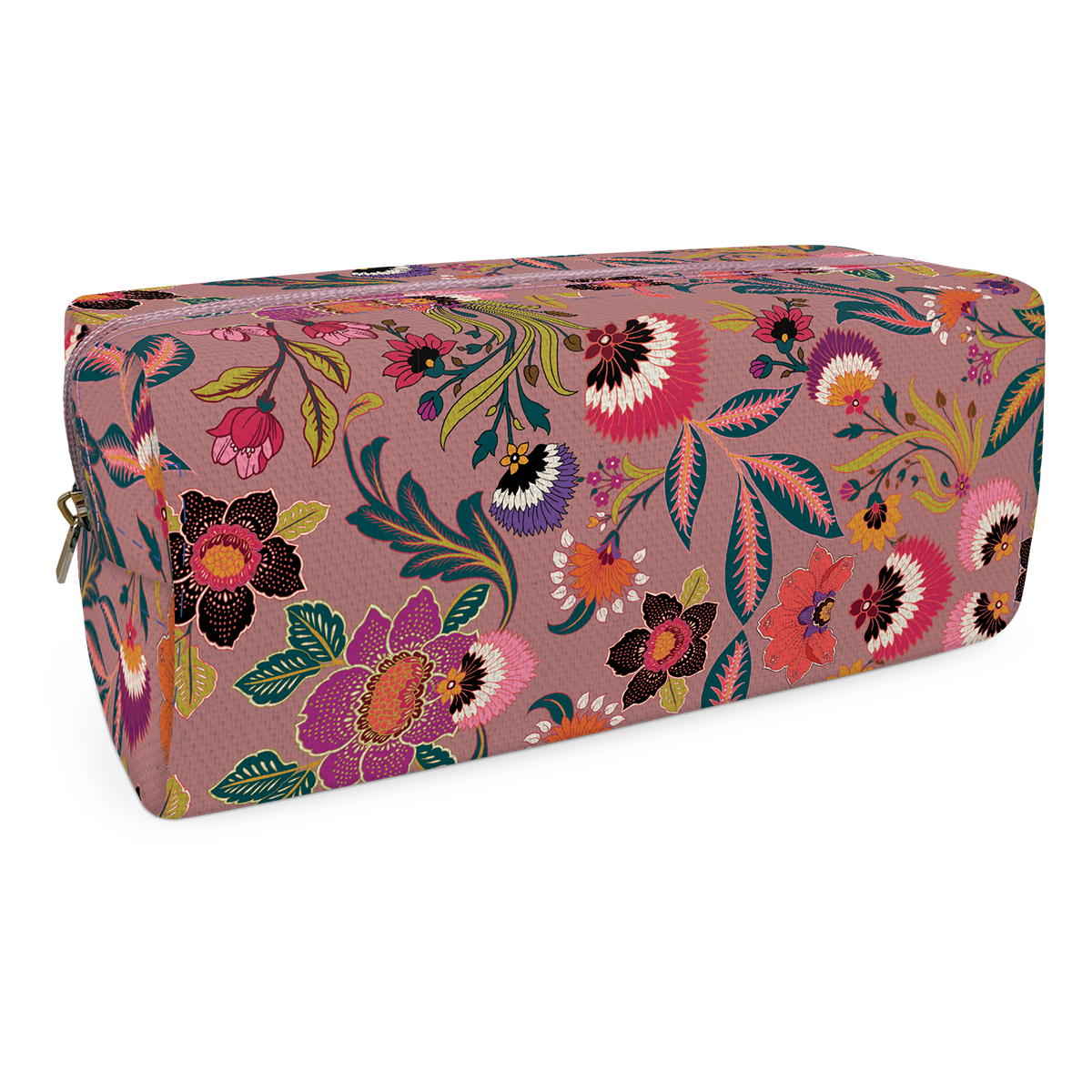 Clay Floral Cosmetic Bag