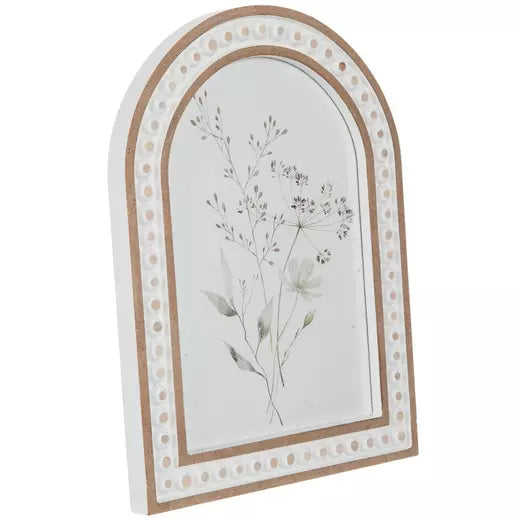 Picture Frame Arched White Natural Wood