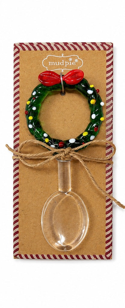 Cucharas de vidrio navideñas