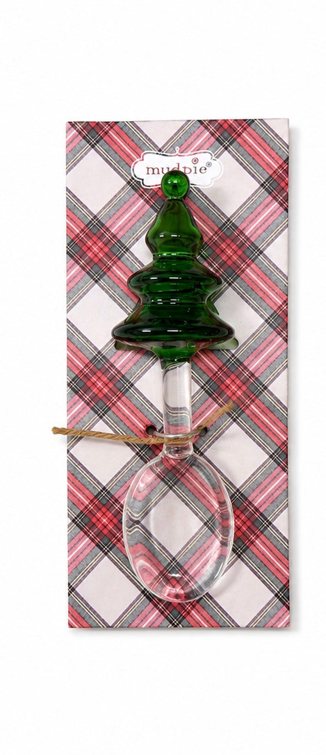 Cucharas de vidrio navideñas
