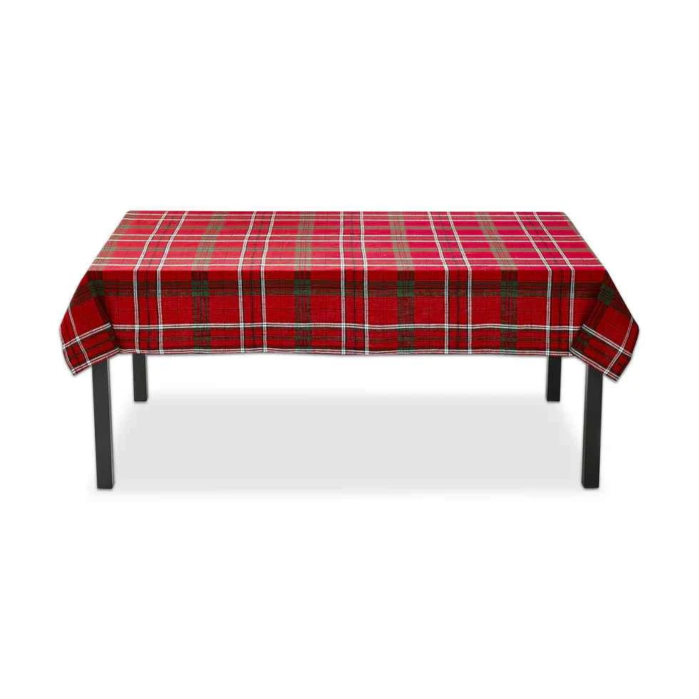 Sleigh Ride Holiday Plaid Tablecloth