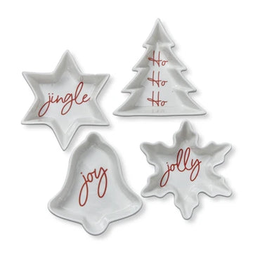 Holiday Festive Shaped Dishes -Sold Separately