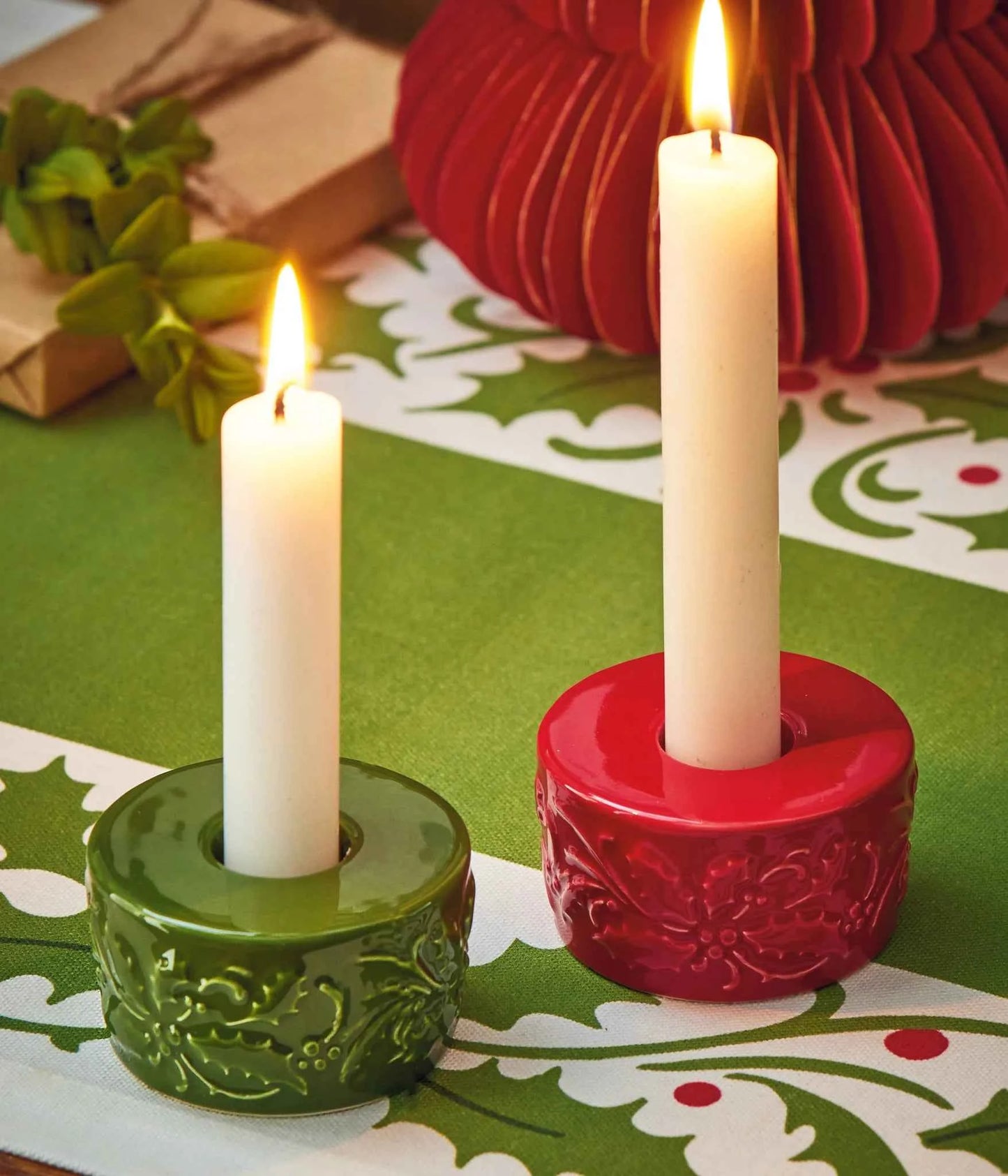 Christmastime Ceramic Taper Holder