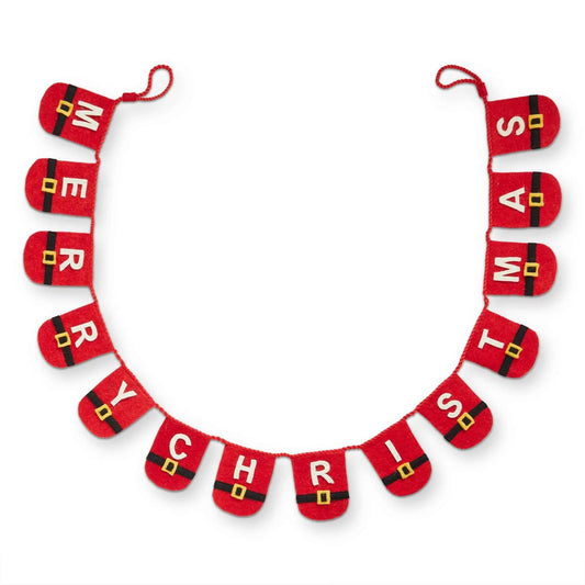 Santa Wool Felt Garland