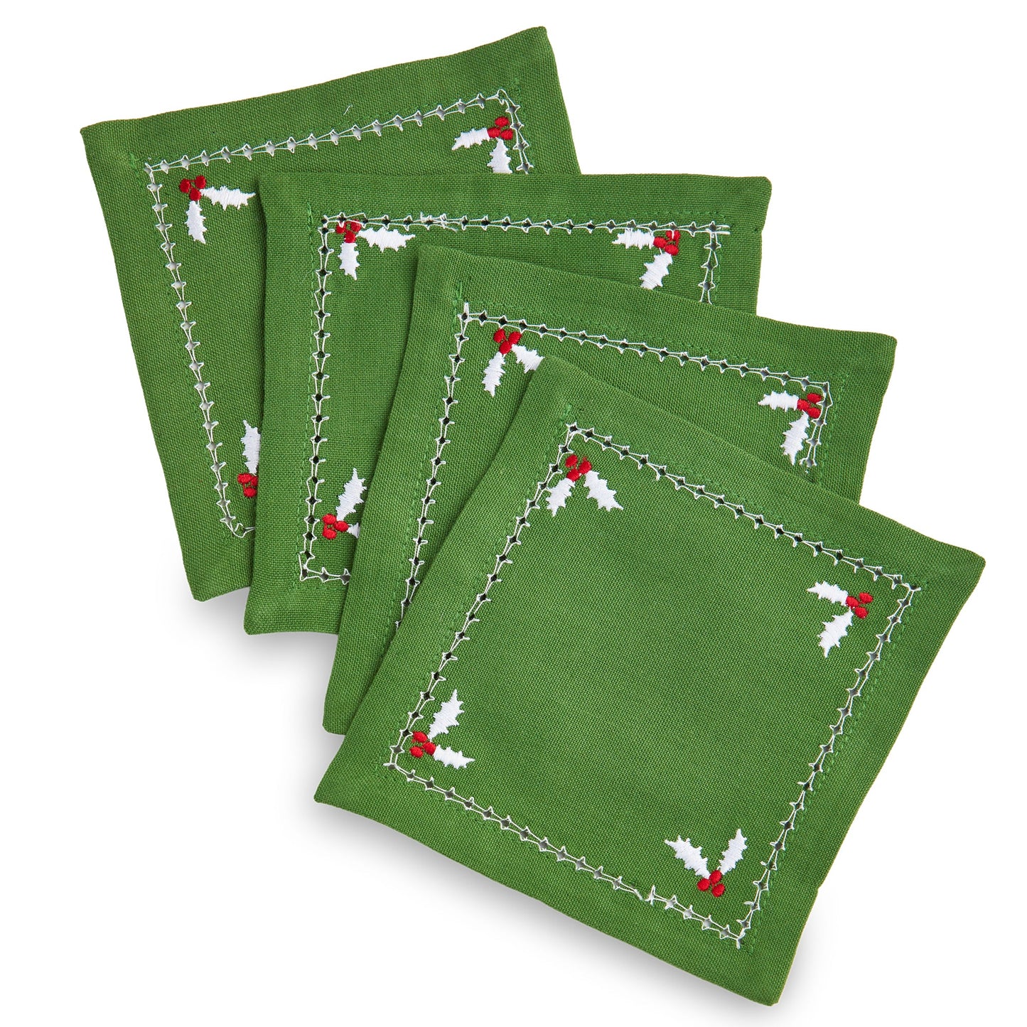 Christmastime Cotton Coaster Set Of 4