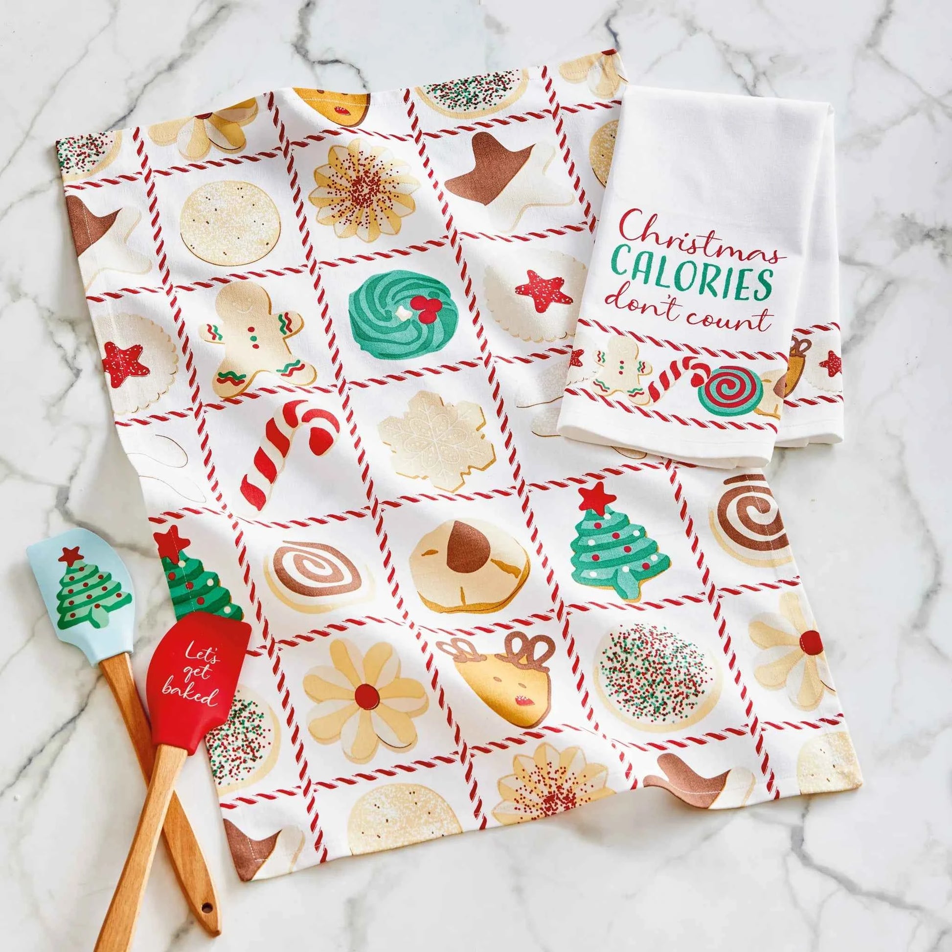 Christmas Calories Don't Count Dishtowel Set Of 2