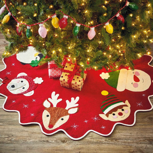 Holiday Cheer Felt Tree Skirt