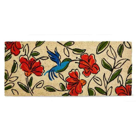 Sketched Hummingbird Estate Coir Mat