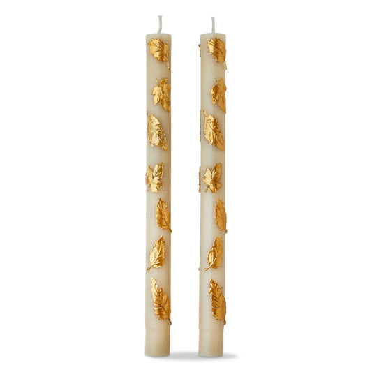 Fall Leaves Straight Candle Set Of 2