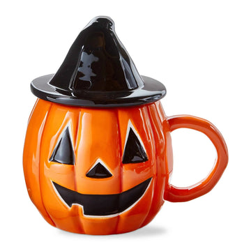 Jack-O-Lantern Lidded Mug