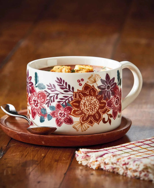 Autumn Bloom Soup Mug