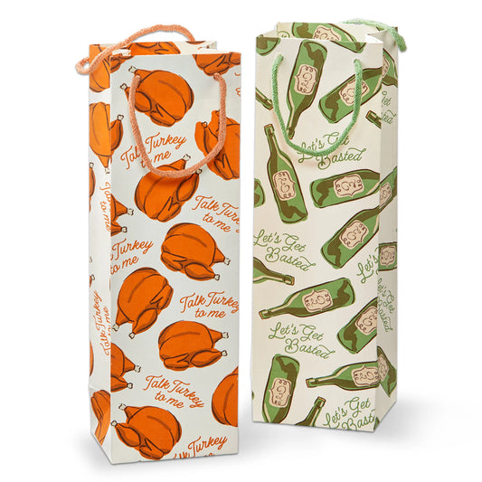 Turkey & Toast Wine Bag Set Of 2