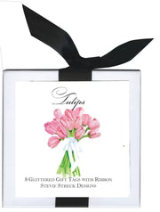 Tulips Gift Box w/ 8 glittered gift tags