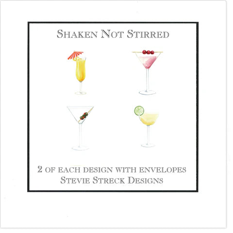 Note Cards Stirred not Shaken
