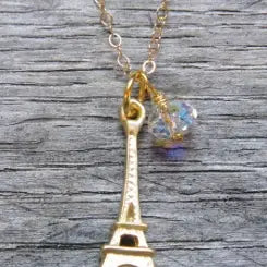 Gold Eiffel Tower Necklace