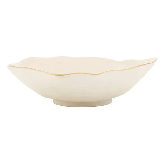 Gold Rim Aluminum Bowl-Large