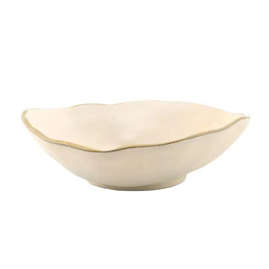 Gold Rim Aluminum Bowl - 6"
