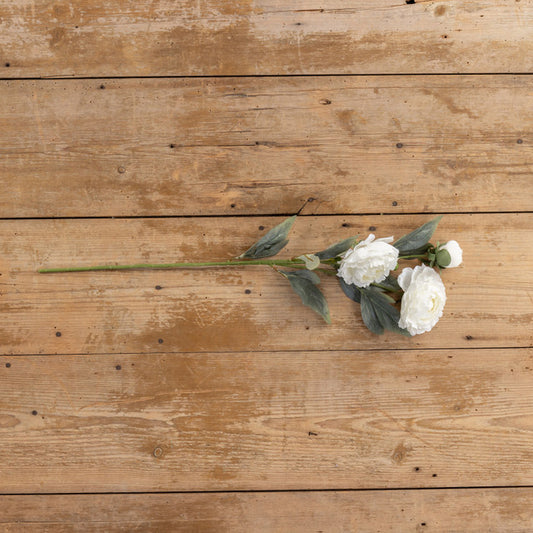 27.5" WHITE PEONY SPRAY